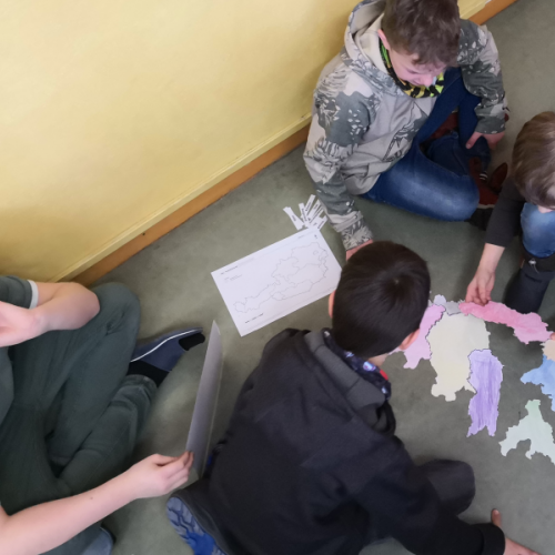 Österreich-Puzzle mit Bundesländernamen