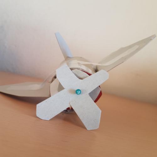 Flieger mit Propeller