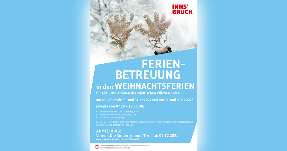 Weihnachtsferienbetreuung 24-25